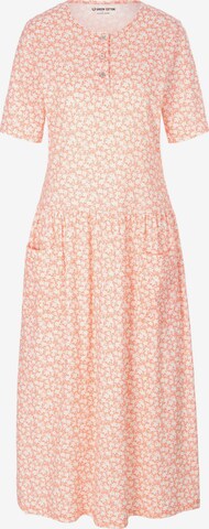 Green Cotton Dress in Pink: front