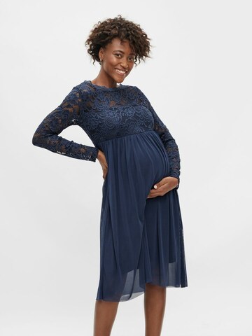 MAMALICIOUS Jurk 'MIVANA' in Blauw: voorkant