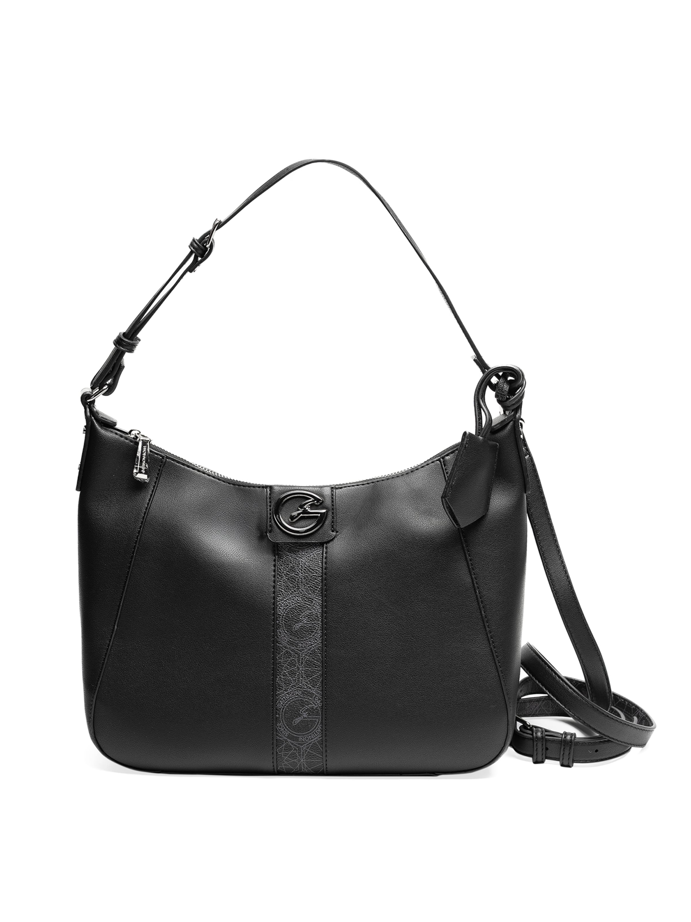 Borsa a spalla di Gattinoni in nero: frontale