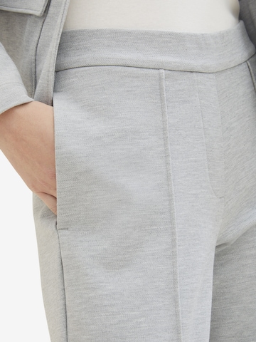 TOM TAILOR Loose fit Pleated Pants in Grey