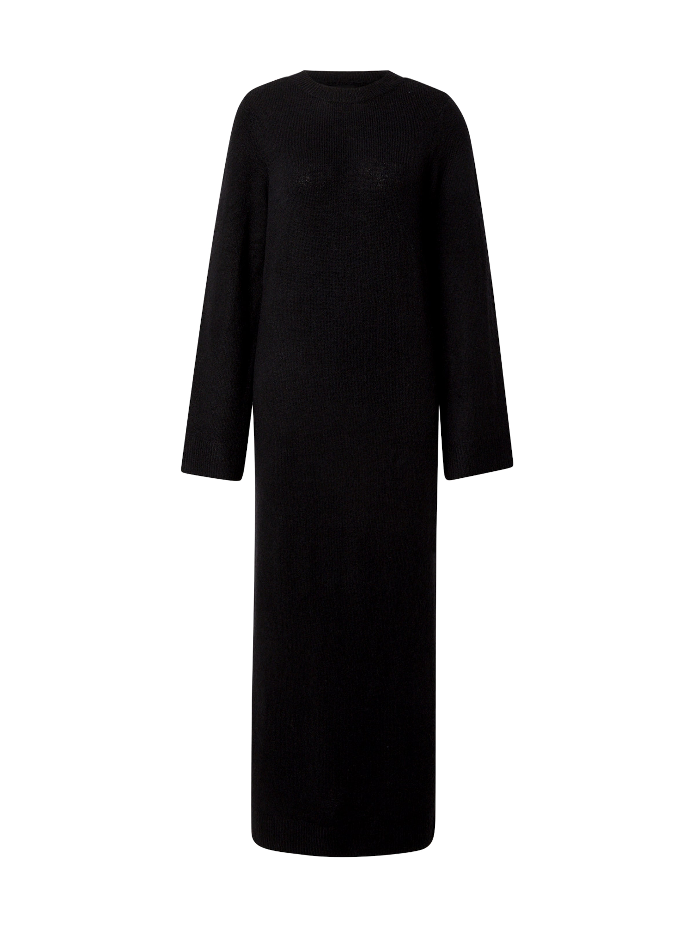 PIECES Pletené šaty - Čierna: predná strana