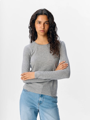 OBJECT Shirt 'OBJZOFIA SLI' in Grey: front