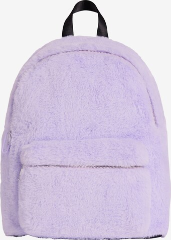 Bershka Backpack in Purple: front