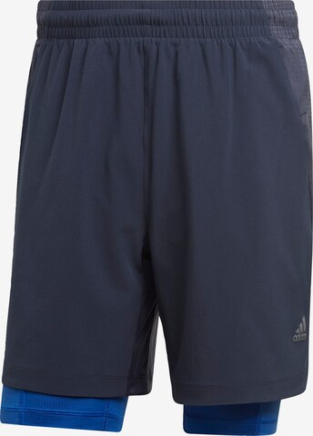 Regular Pantalon de sport 'Hiit Spin' ADIDAS SPORTSWEAR en bleu : devant