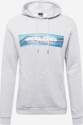 JACK & JONES Sweatshirt 'VALLEY' in Grey: front