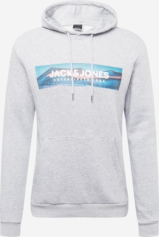 JACK & JONES Mikina 'VALLEY' – šedá: přední strana