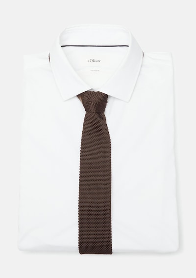 s.Oliver Cravate en One Size en brun foncé, Vue avec produit
