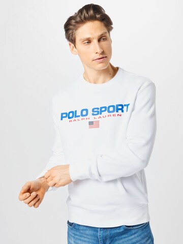 Sweat-shirt Polo Ralph Lauren en blanc : devant