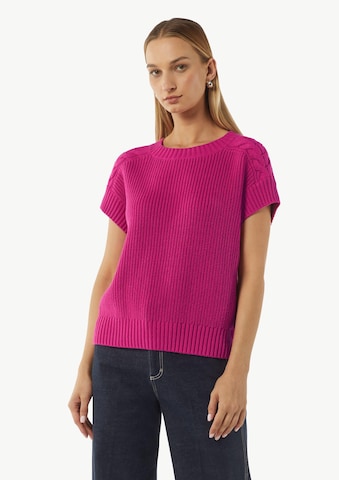 comma casual identity Trui in Roze: voorkant