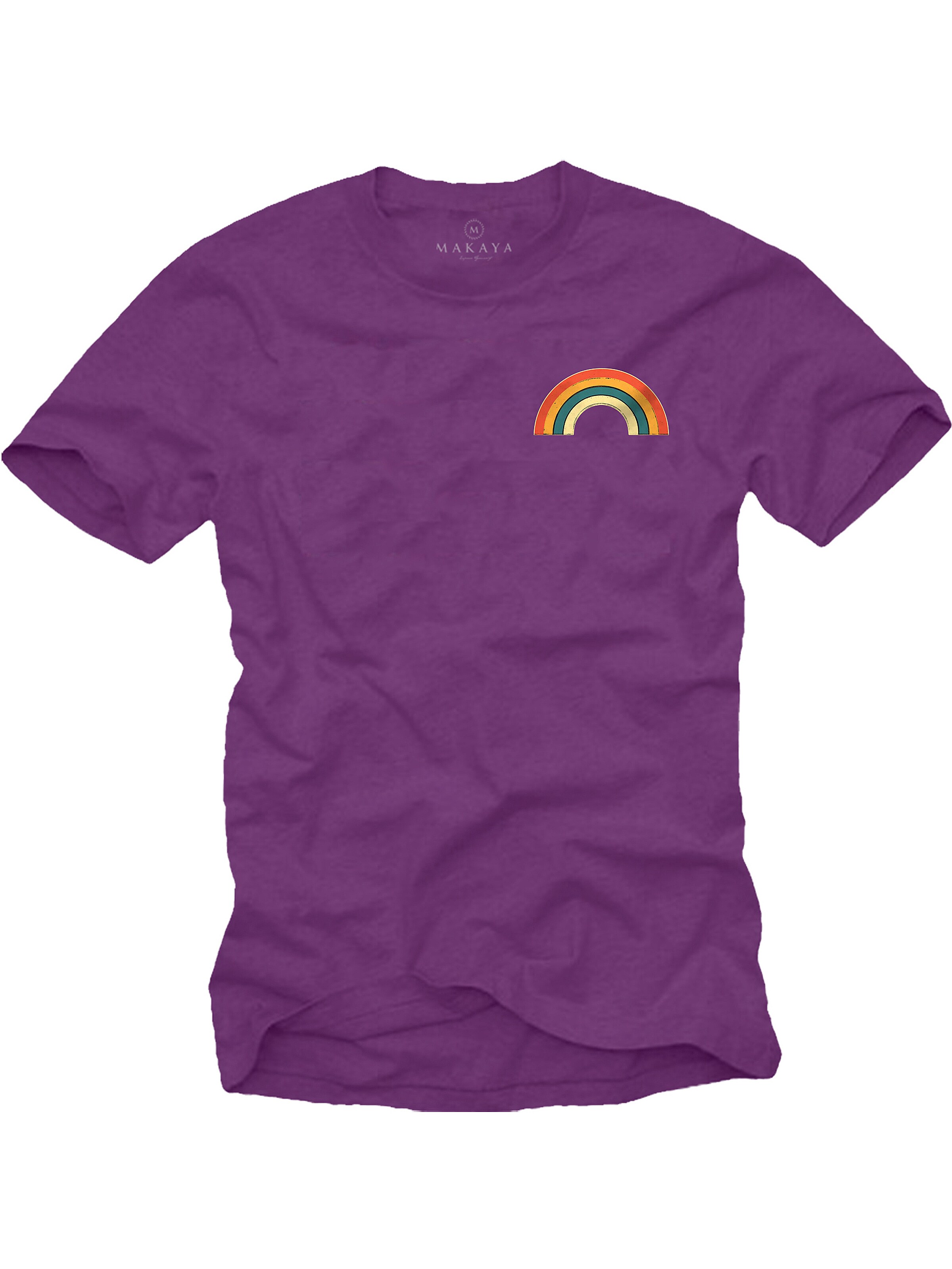 MAKAYA Shirt 'Rainbow' in Purple: front
