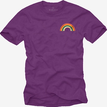MAKAYA Shirt 'Rainbow' in Purple: front