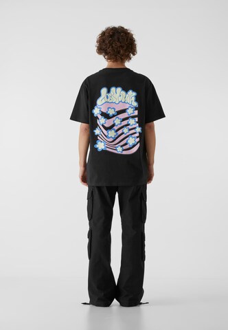 Lost Youth - Camisa 'Flower Waves' em preto