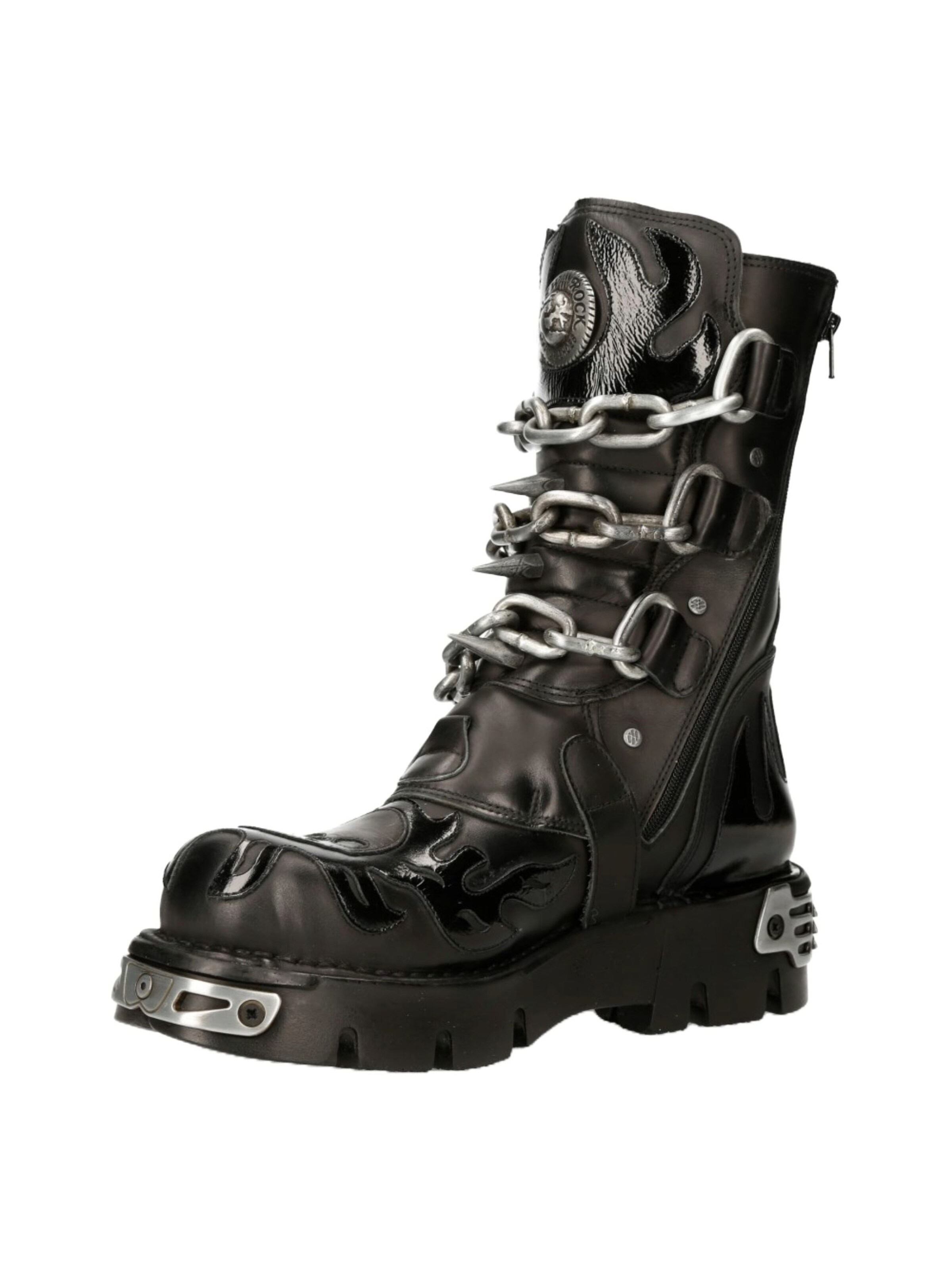 Bottines à lacets 'M-727-S5' New Rock en noir : devant