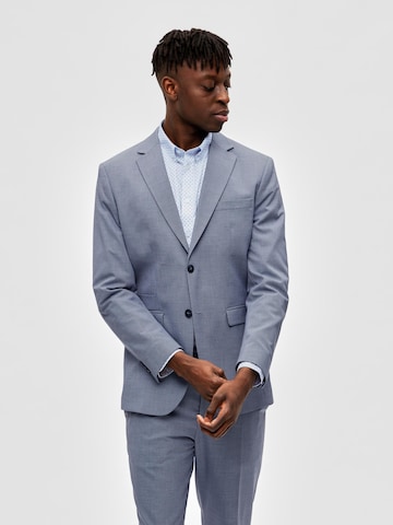 SELECTED HOMME Slim fit Business Blazer 'Timeliam' in Blue: front