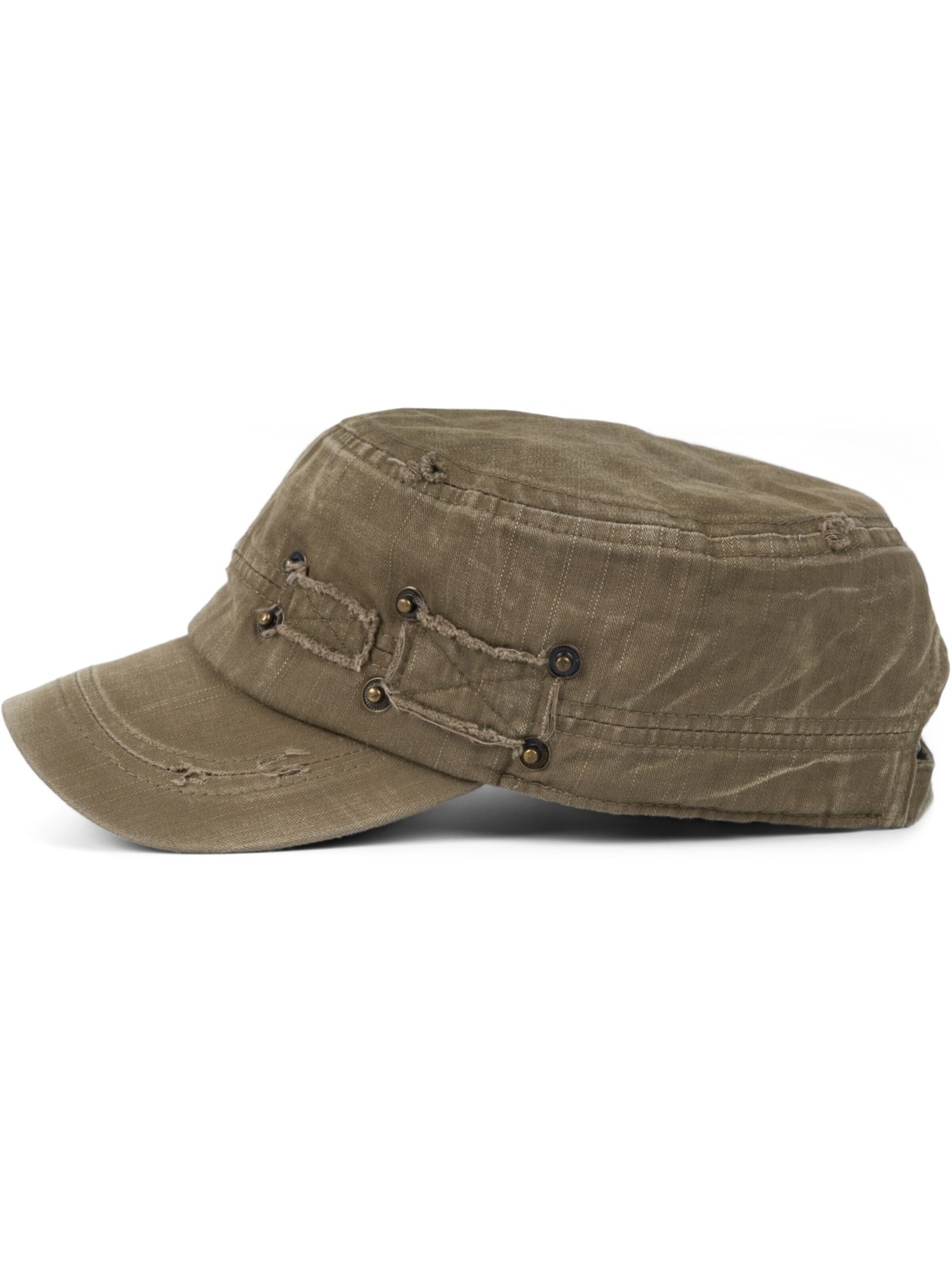 styleBREAKER Cap 'Military Cap Destroyed Used Look' in Green