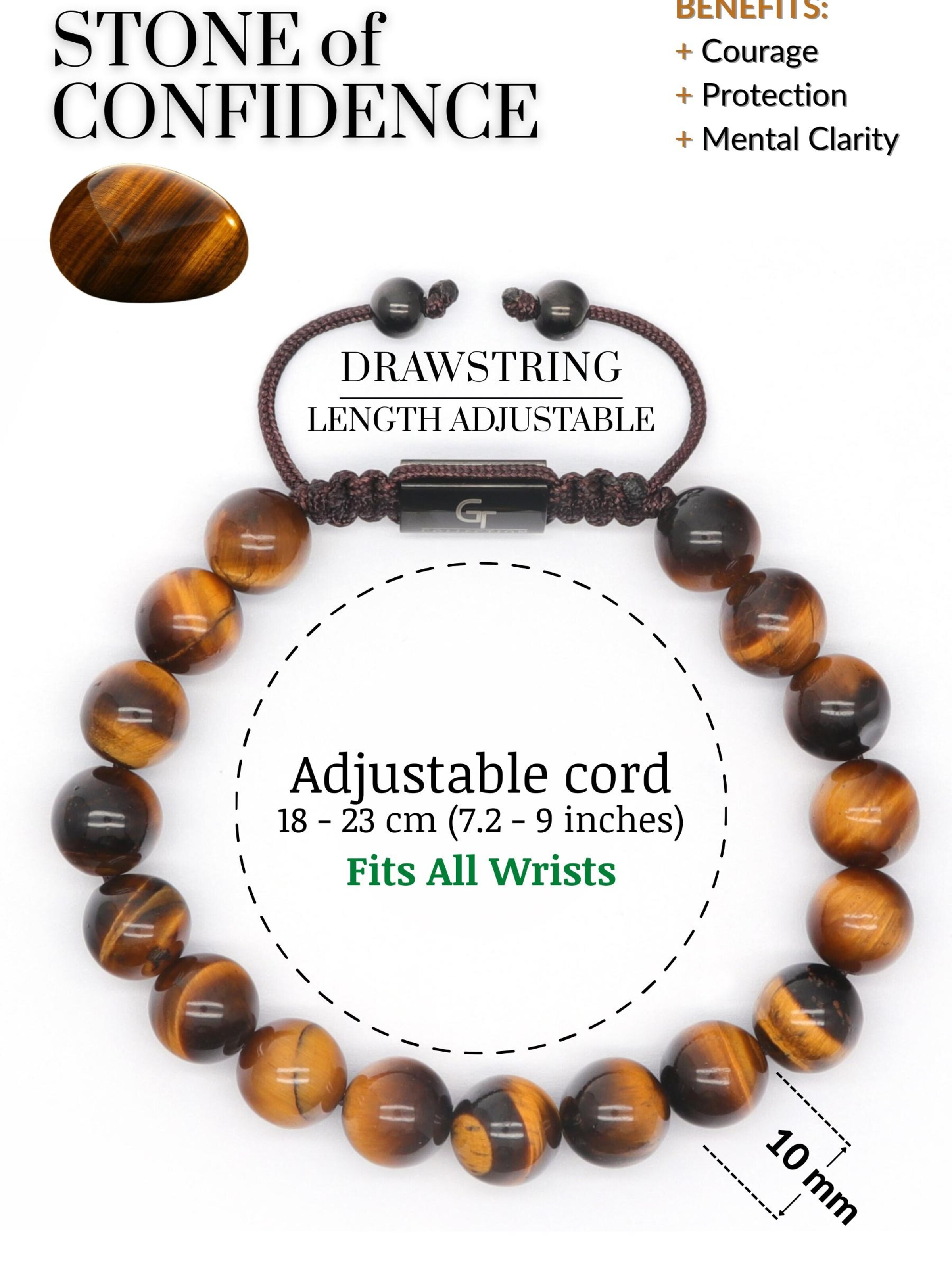 GT Collection Armband 'Single-Bead'‌‌‌ in Braun