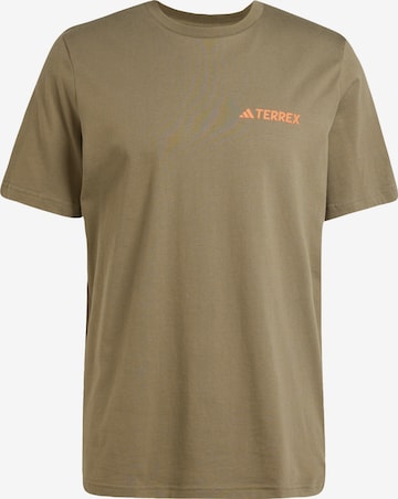 ADIDAS TERREX Performance shirt 'Mountain' in Green: front