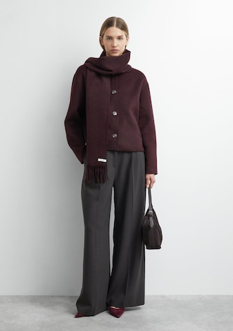 COMMA Set: Jacke und Schal in Rot