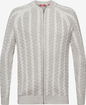 ESPRIT Knit Cardigan in Grey: front