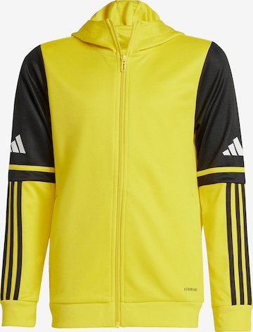 ADIDAS PERFORMANCE Athletic Zip-Up Hoodie in Yellow: front