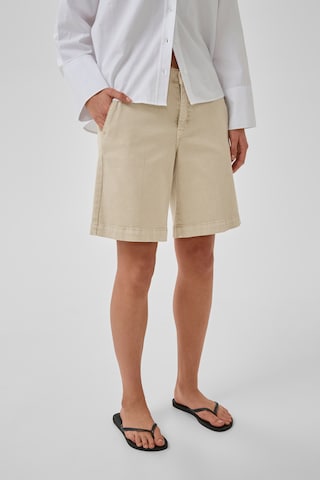 My Essential Wardrobe Loosefit Bukser med fals i beige: forside
