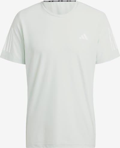 Sportiniai marškinėliai 'Own the Run' iš ADIDAS PERFORMANCE, spalva – pastelinė žalia / balta, Prekių apžvalga