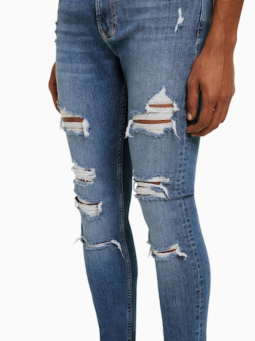 Coupe slim Jean Bershka en bleu