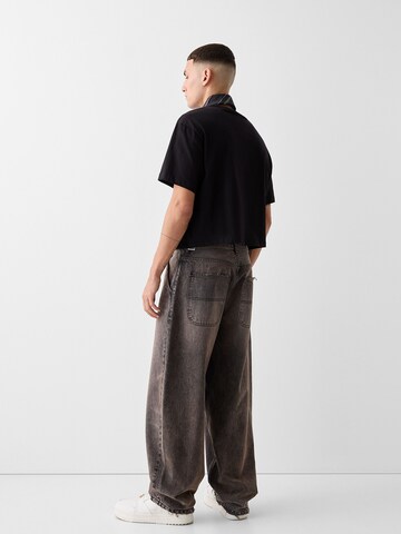 Bershka Wide leg Jeans in Grijs