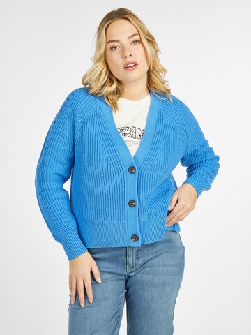 Lovely Sisters Knit Cardigan 'Charlotte' in Blue: front