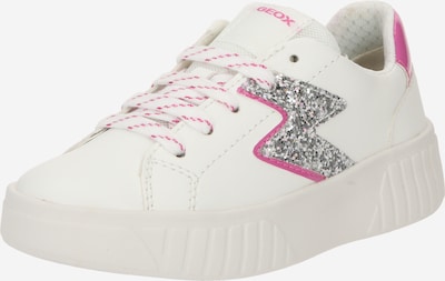 GEOX Sneakers 'Mikiroshi' in de kleur Fuchsia / Zilver / Wit, Productweergave