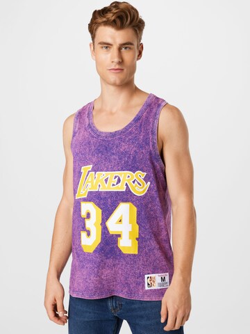 Mitchell & Ness Μπλουζάκι σε λιλά: μπροστά