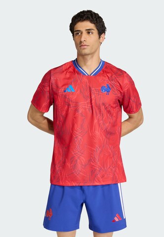 ADIDAS PERFORMANCE Jersey 'Frankreich Rugby Prematch' in Red: front