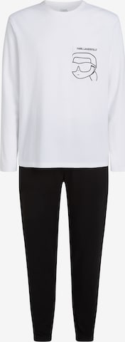 Karl LagerfeldDuga pidžama - bijela boja: prednji dio