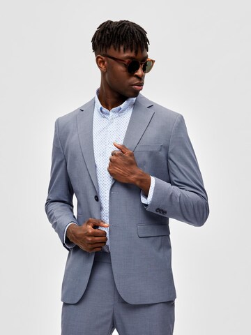 SELECTED HOMME Slim fit Business Blazer 'Timeliam' in Blue