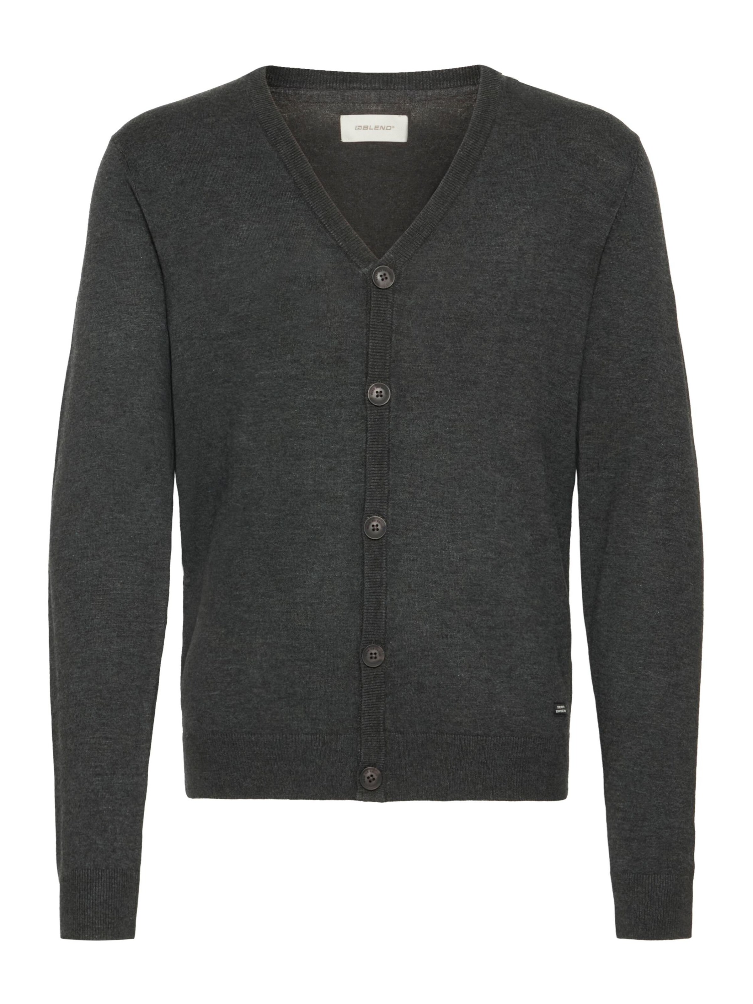 BLEND Strickjacke 'Webte' in Grau: Vorderseite