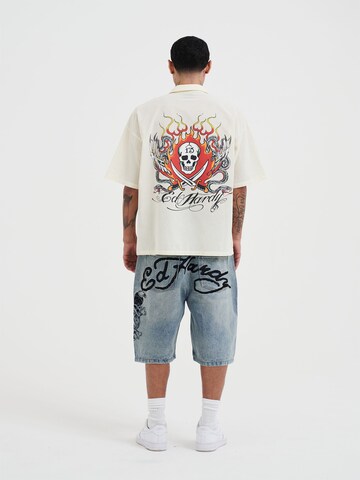Ed Hardy Comfort Fit Πουκάμισο σε μπεζ
