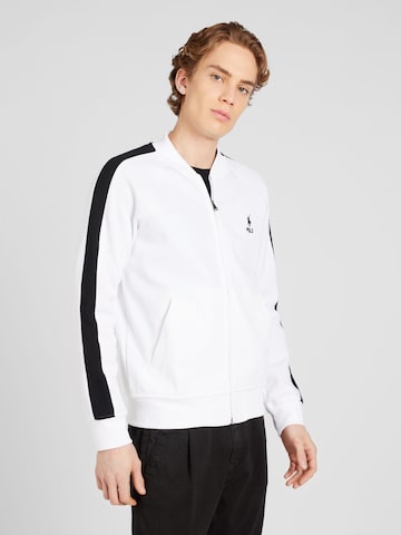 Polo Ralph Lauren - Sudadera con cremallera en blanco: frente