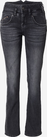 Herrlicher Flared Jeans 'Pearl' in Schwarz: Vorderseite