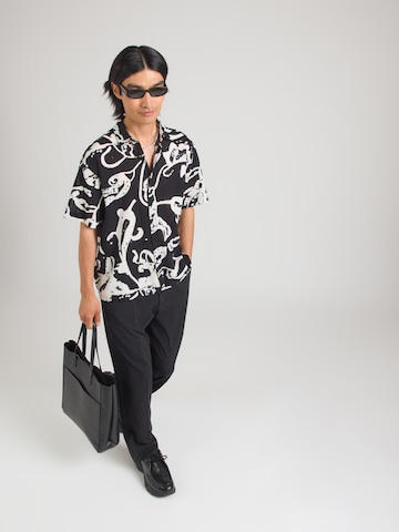 JACK & JONES Классический крой Рубашка 'JORMONTAUK' в Черный