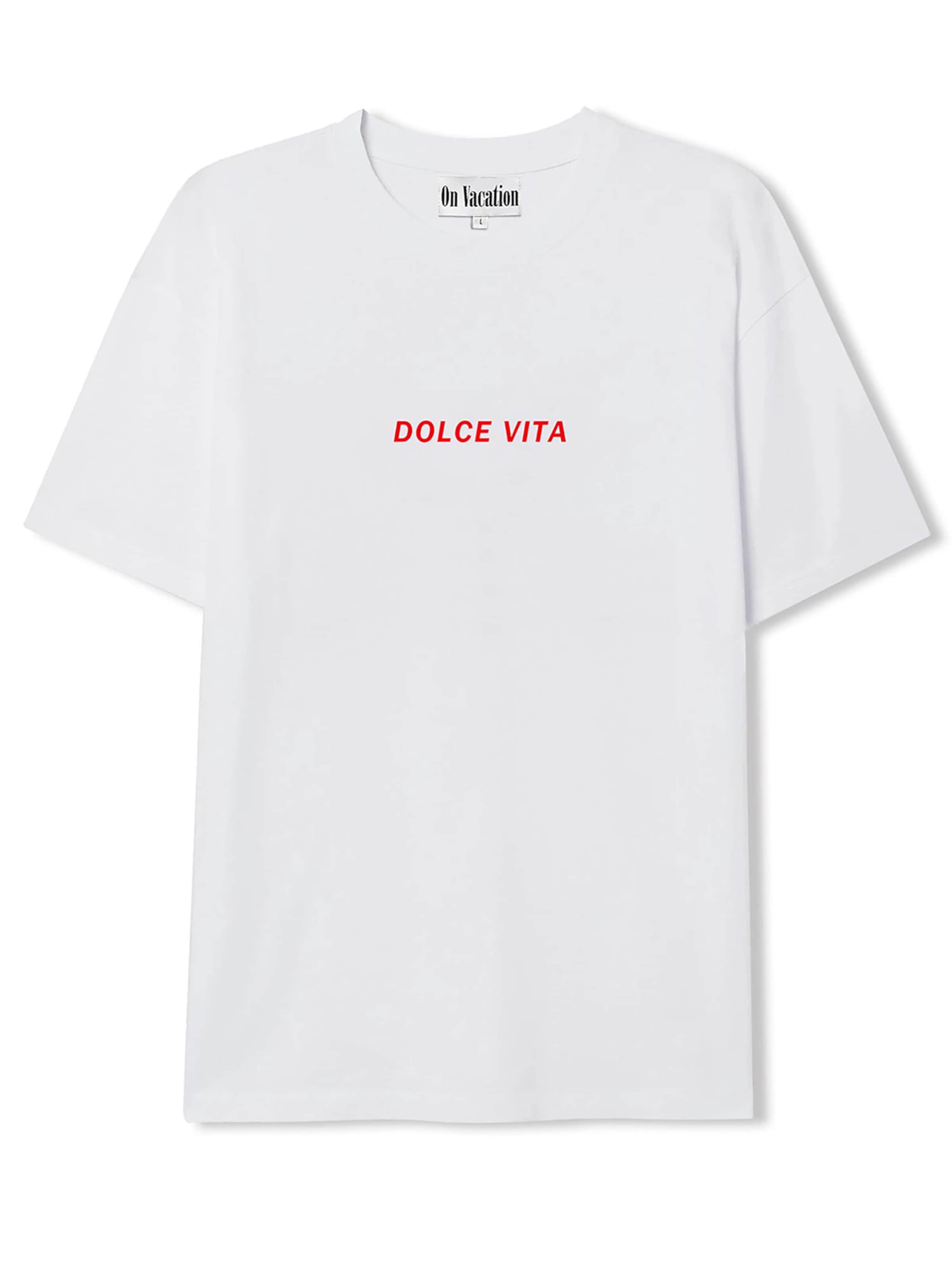 On Vacation Shirt 'Dolce Vita' in White: front