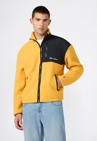 Champion Fleece jas in Geel: voorkant