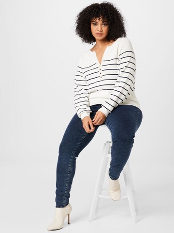 Pull-over 'Jorina' ABOUT YOU Curvy en bleu