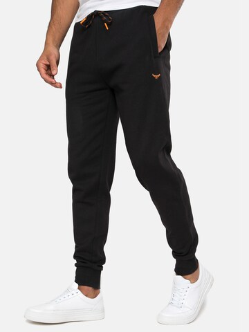 Threadbare Tapered Pants 'Trifoliate' in Black: front