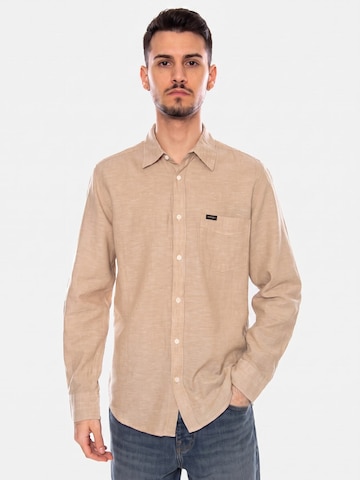 Comfort fit Camicia 'KELP' di WRANGLER in marrone
