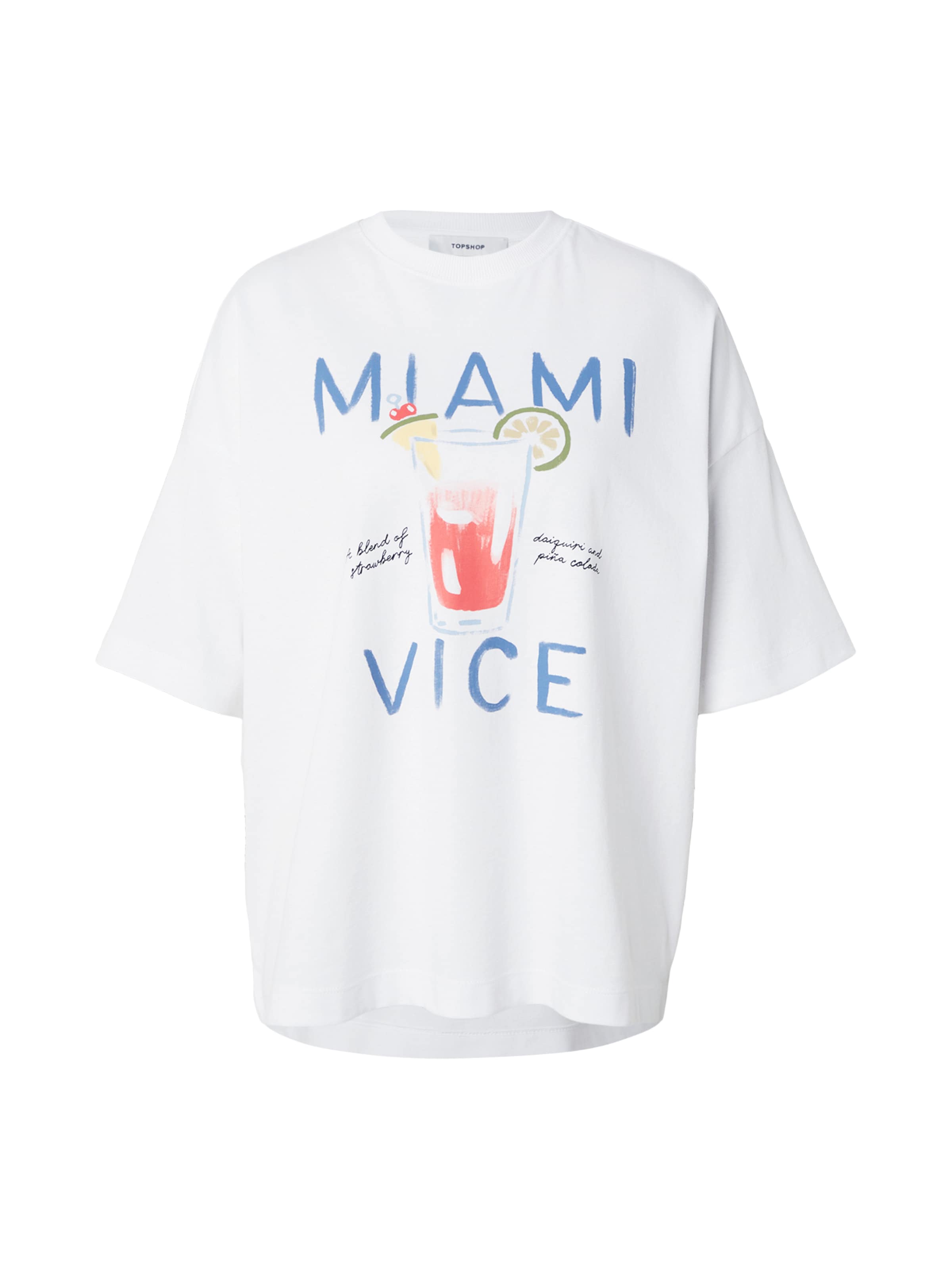 TOPSHOP - Camiseta talla grande 'PREMIUM' en blanco: frente