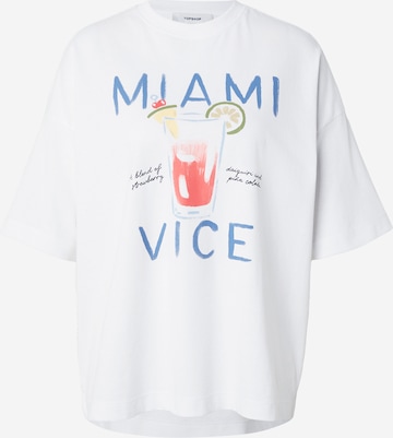 TOPSHOP - Camiseta talla grande 'PREMIUM' en blanco: frente