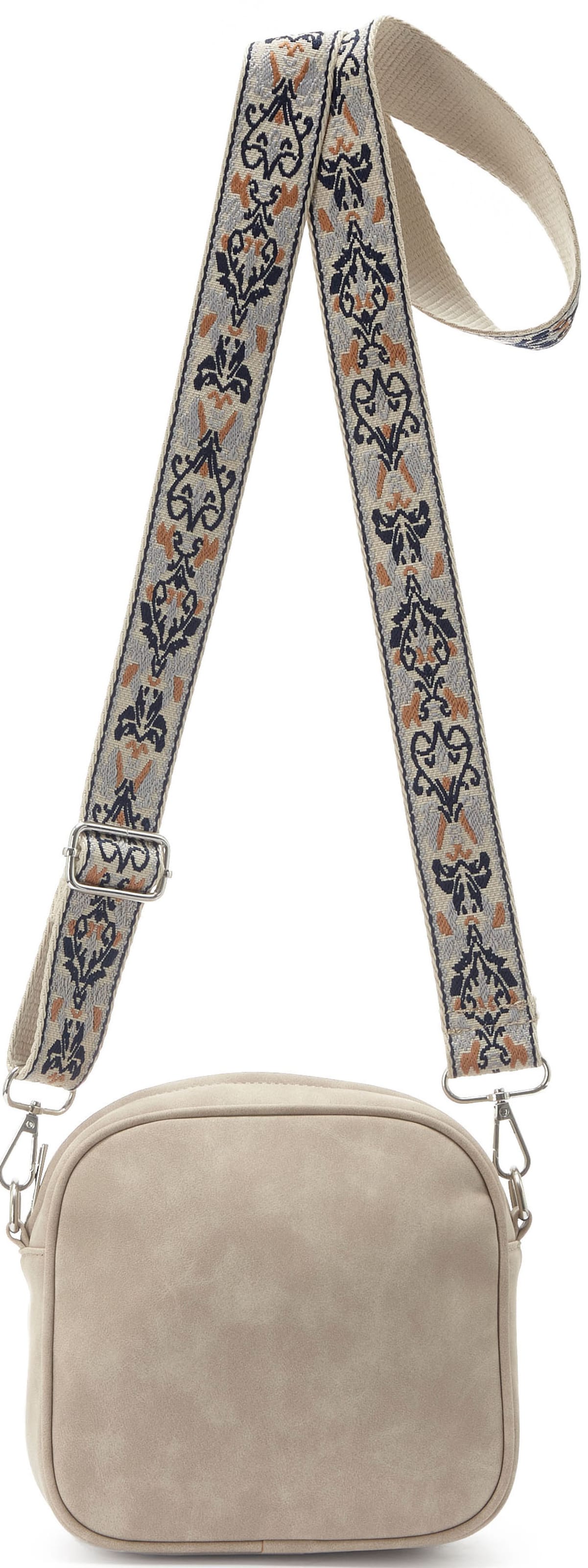 VIVANCE Crossbody Bag in Beige: front