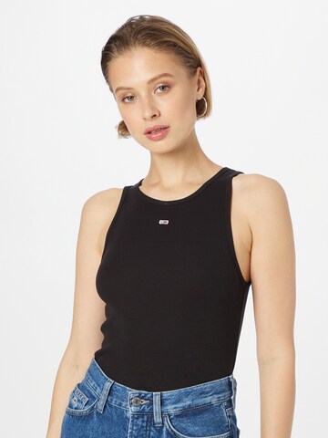 Tommy Jeans Top in Schwarz: predná strana