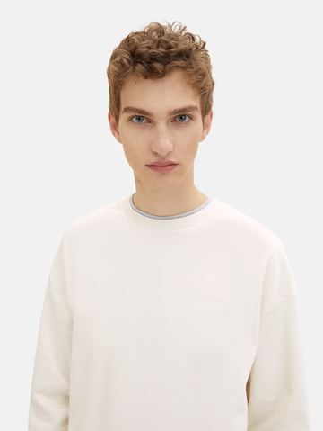 TOM TAILOR DENIM Sweatshirt in Beige