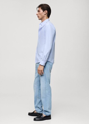 MANGO MAN Regular Fit Hemd 'Oxford' in Blau